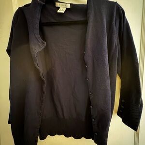 Women's Dark Navy Blue Cardigan Sweater